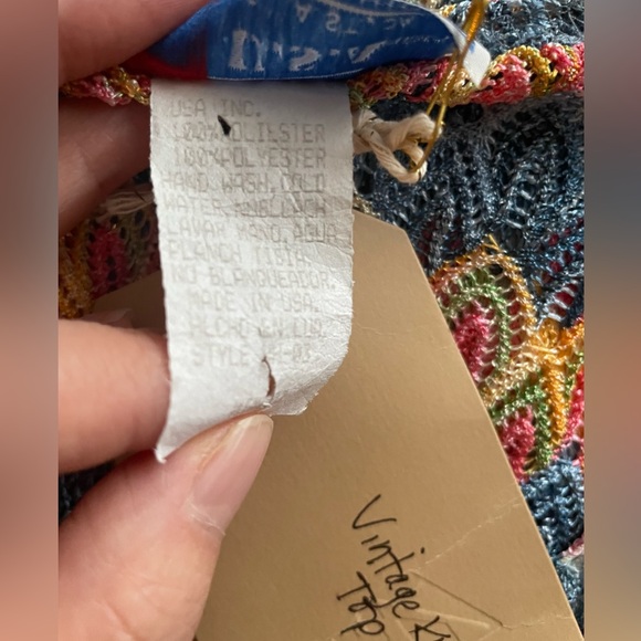 New Vintage Knit Top Multi Colored Size S-M - Picture 8 of 8